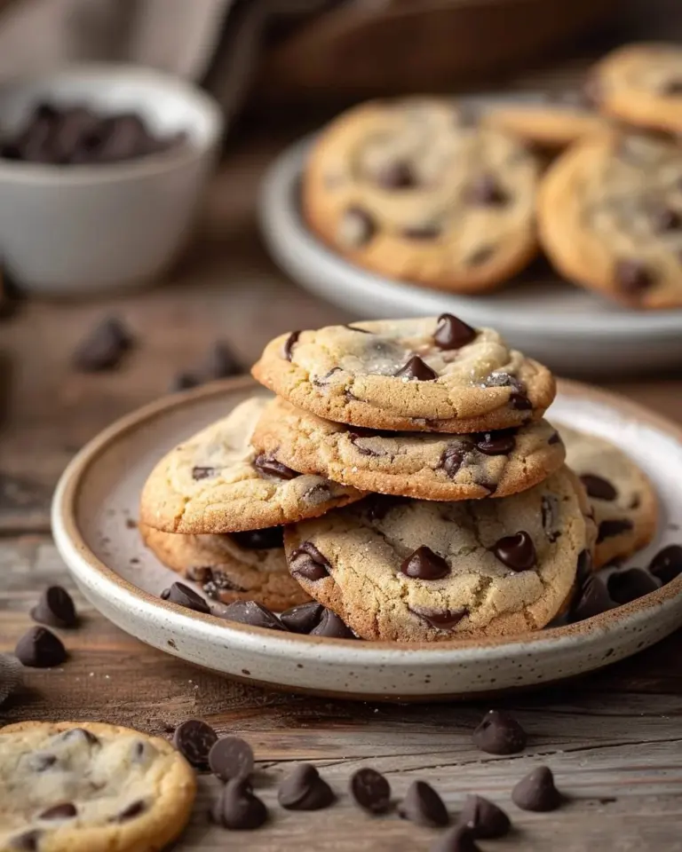 Freshly baked bakery style chocolate chip cookies on a cooling rack.