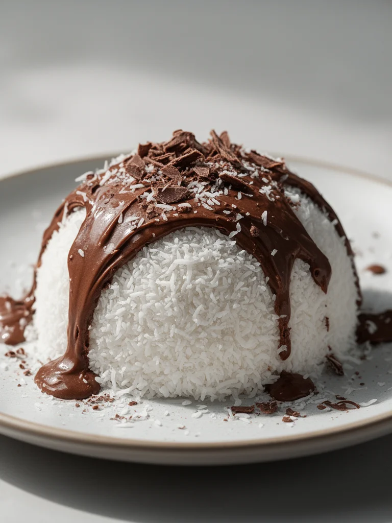 Coconut Dome with Chocolate Spread