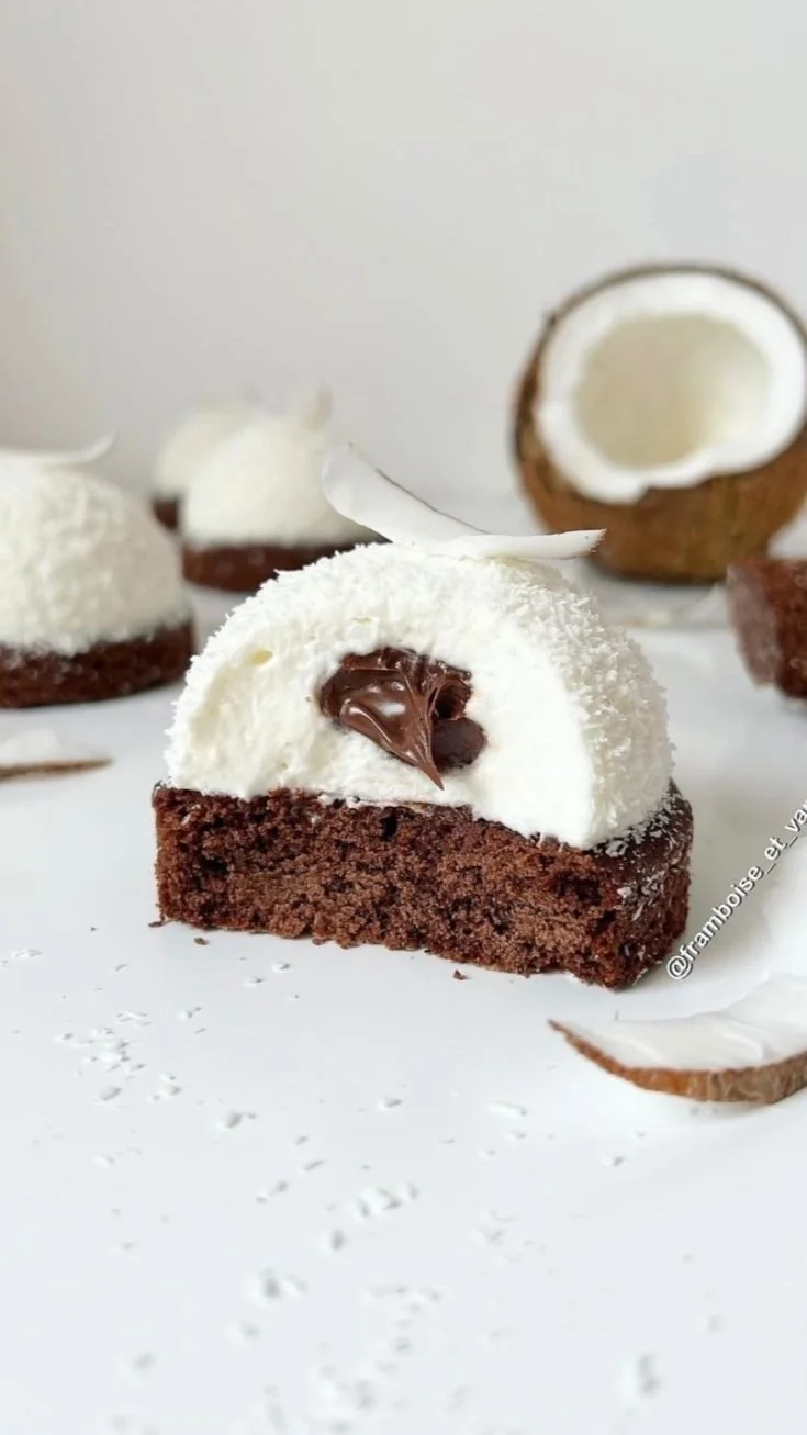 Coconut Dome with Chocolate Spread