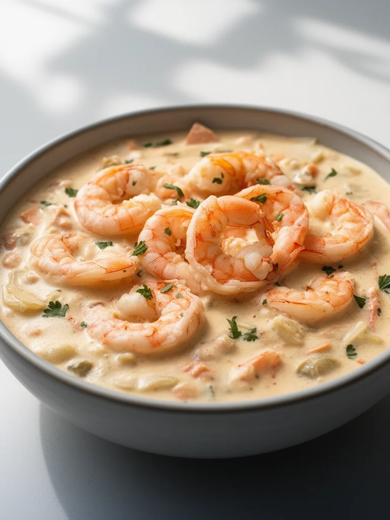 Creamy Crab Shrimp Queso dip served with tortilla chips at a party