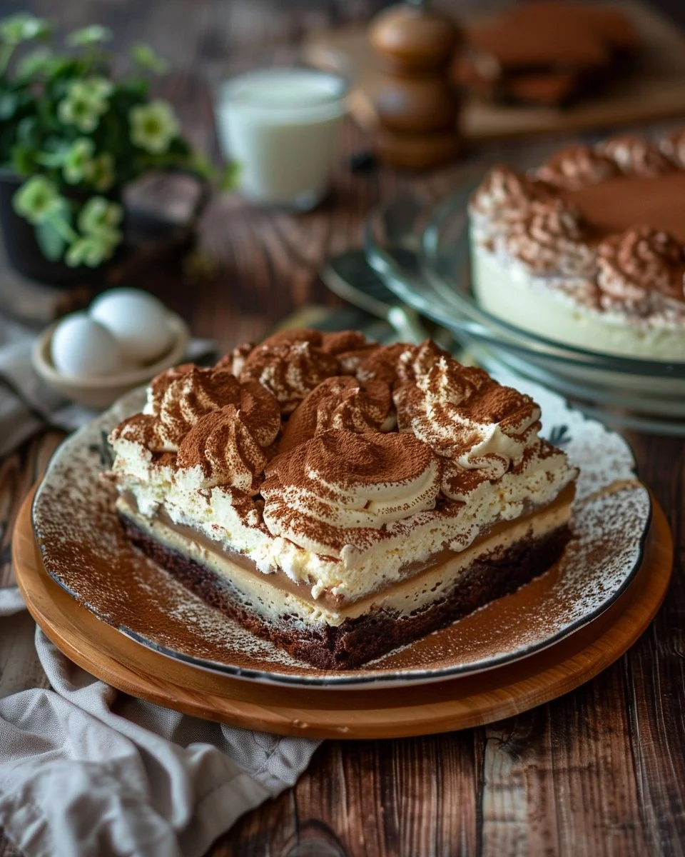 A variety of decadent desserts including chocolate cake and creamy mousse