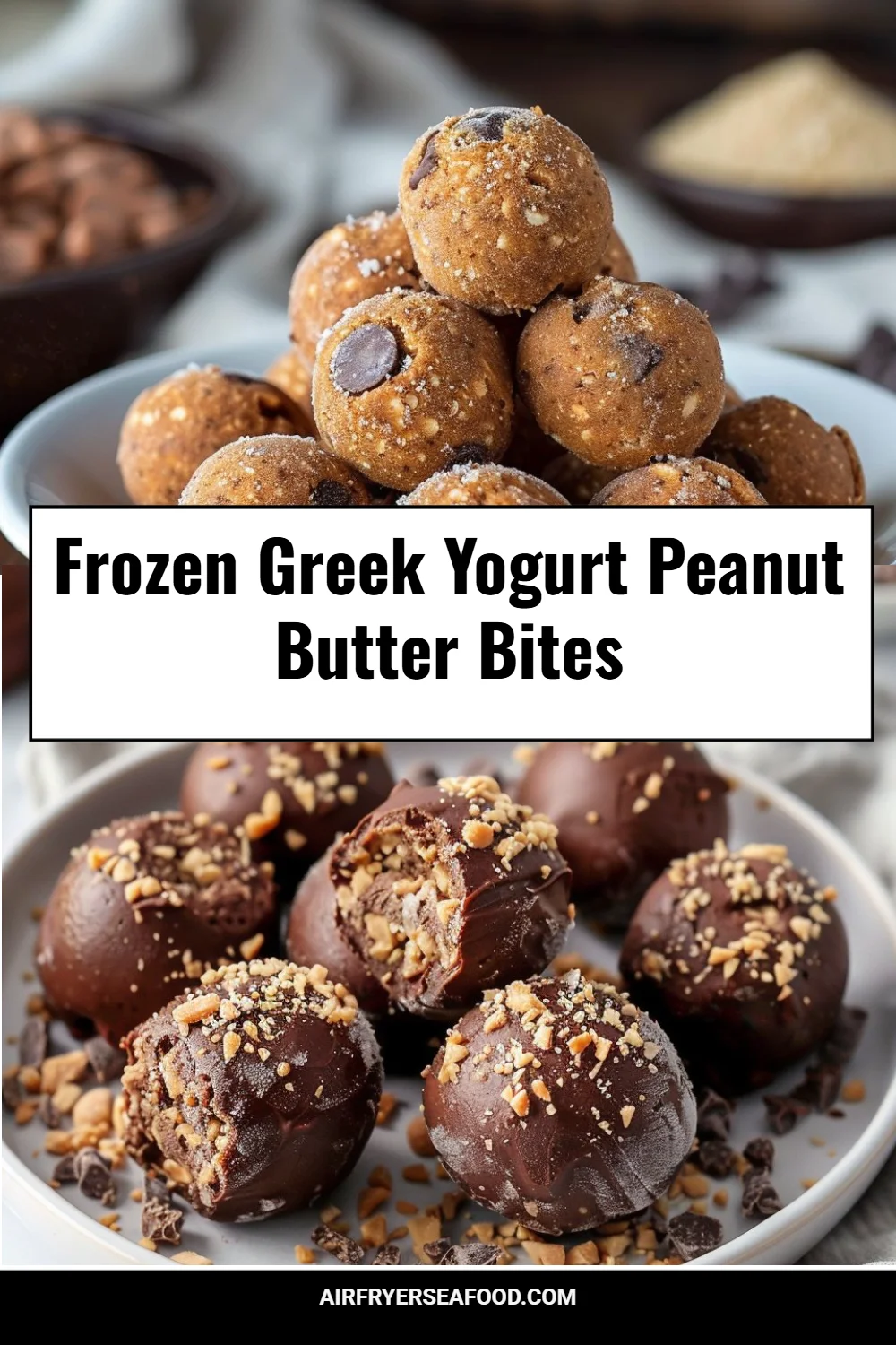 Frozen Greek Yogurt Peanut Butter Bites