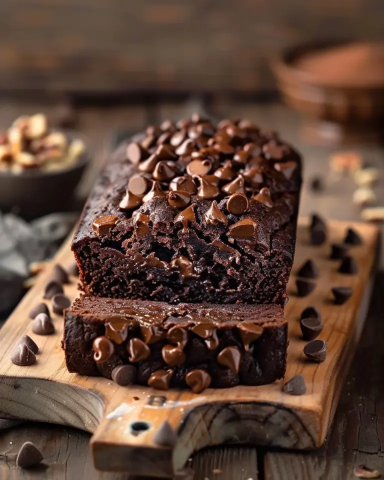 Hot Fudge Brownie Bread, rich and fudgy dessert loaf