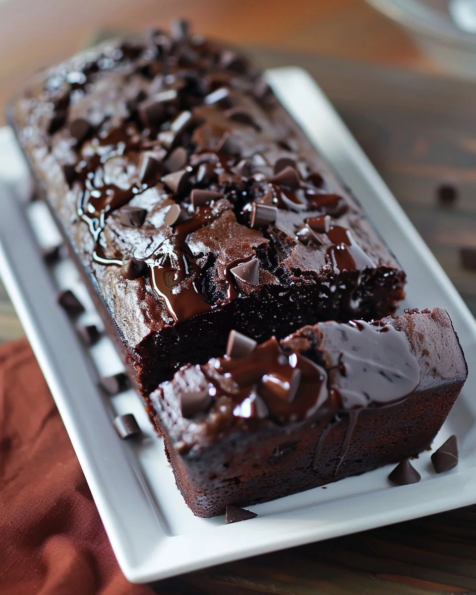 Hot Fudge Brownie Bread