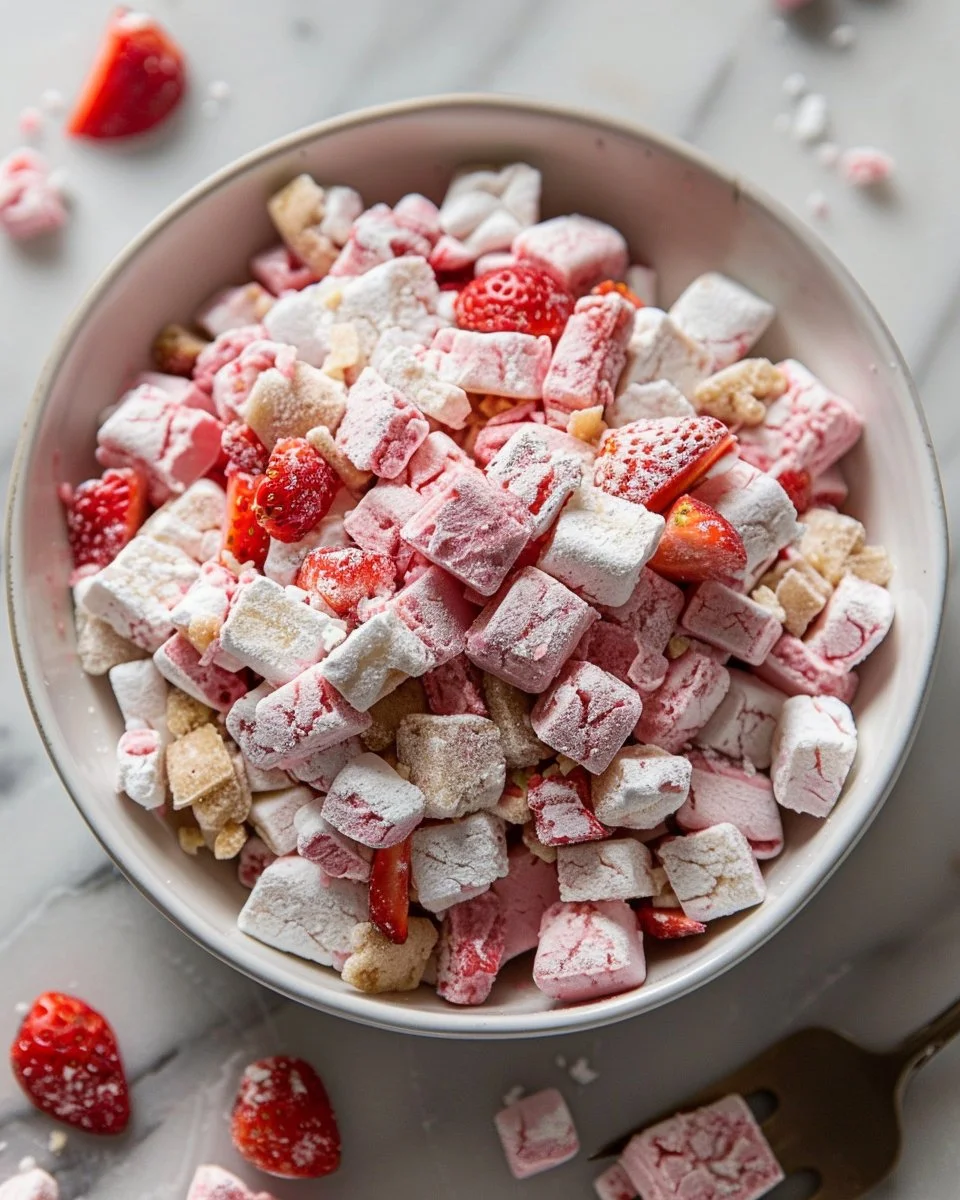 Quick Strawberry Shortcake Puppy Chow