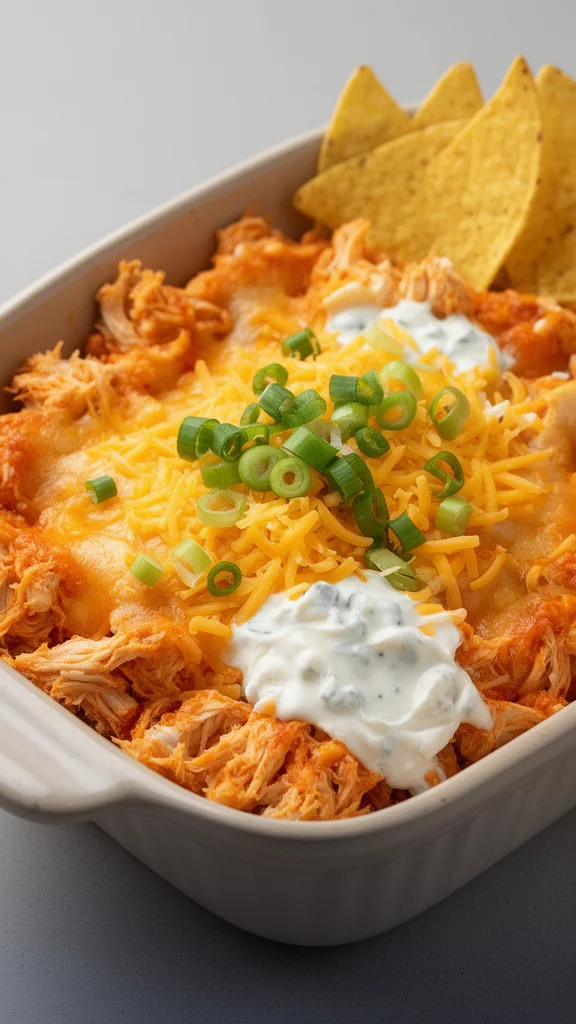 Buffalo Chicken Cheese Bake