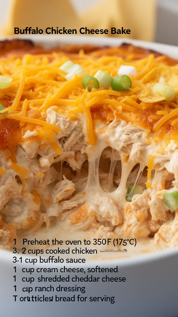 Buffalo Chicken Cheese Bake