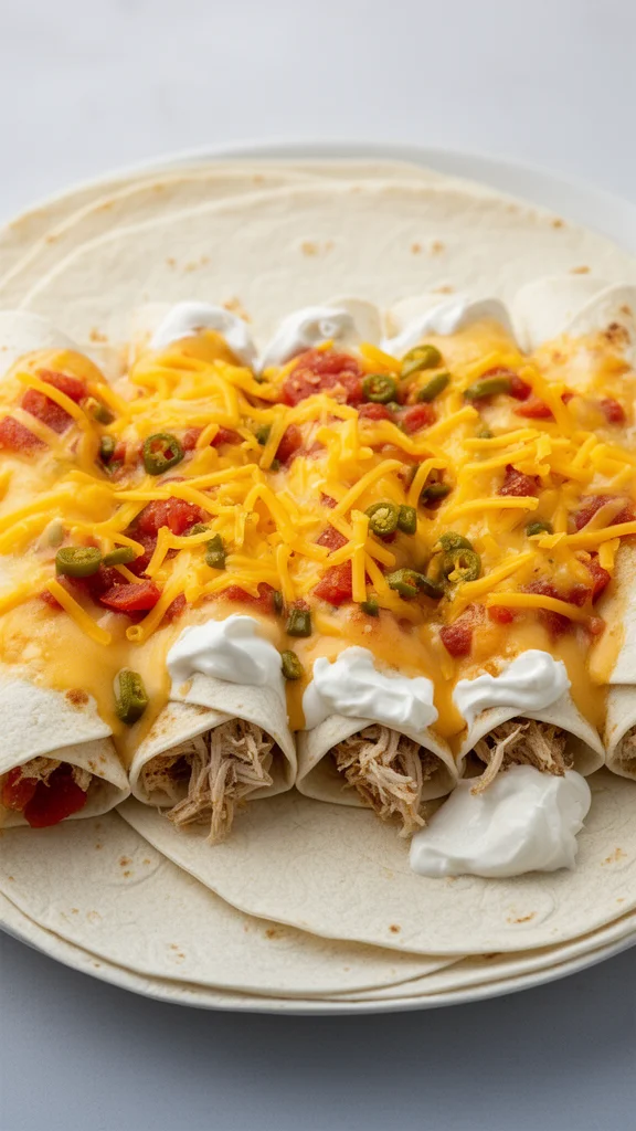 Cheese Chicken Enchiladas Bake