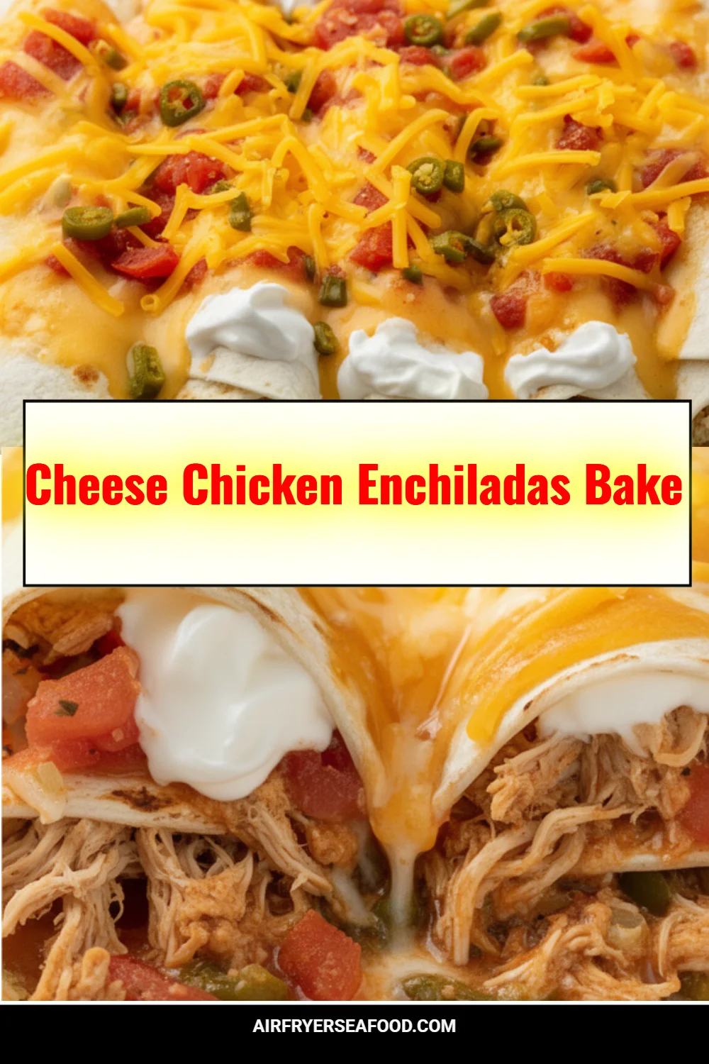Cheese Chicken Enchiladas Bake