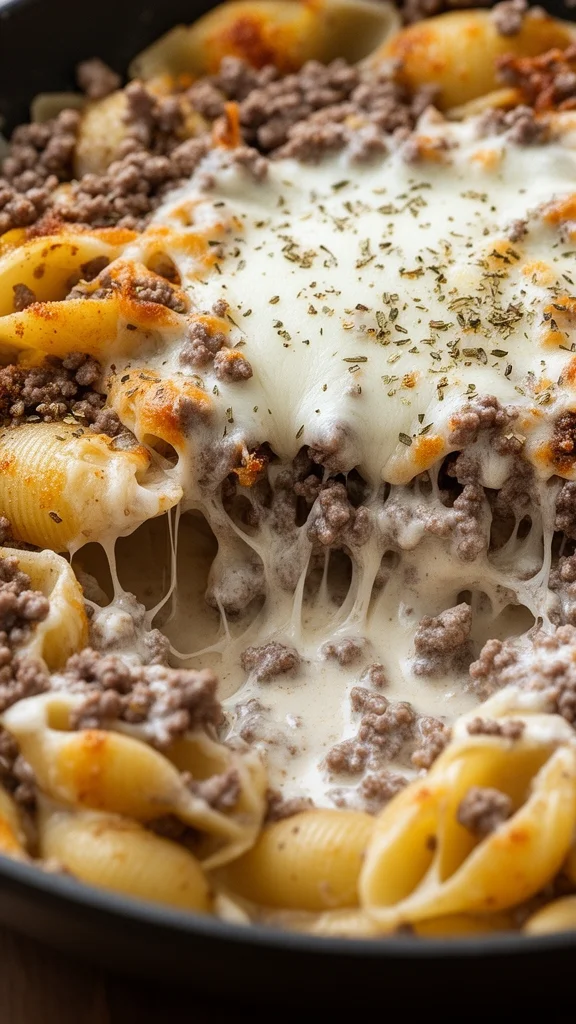 Creamy Beef and Shells