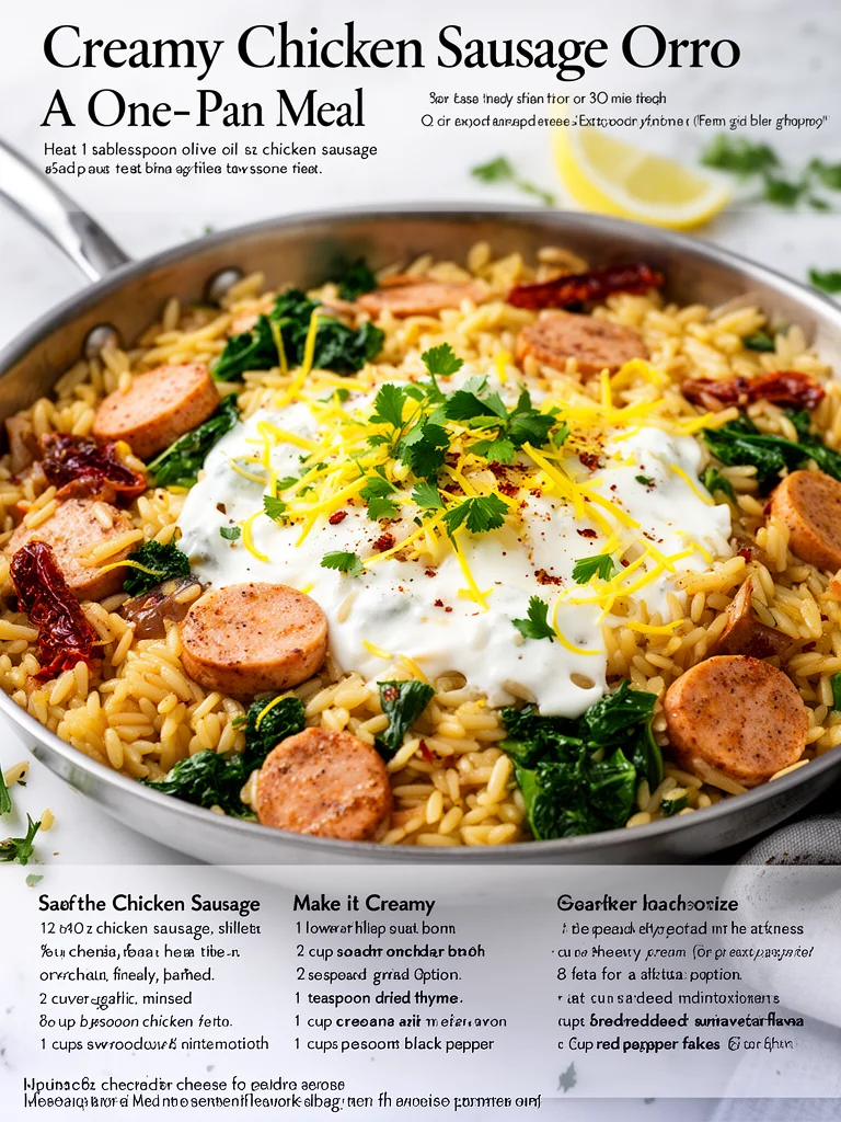 Creamy Chicken Sausage Orzo: A One-Pan Meal