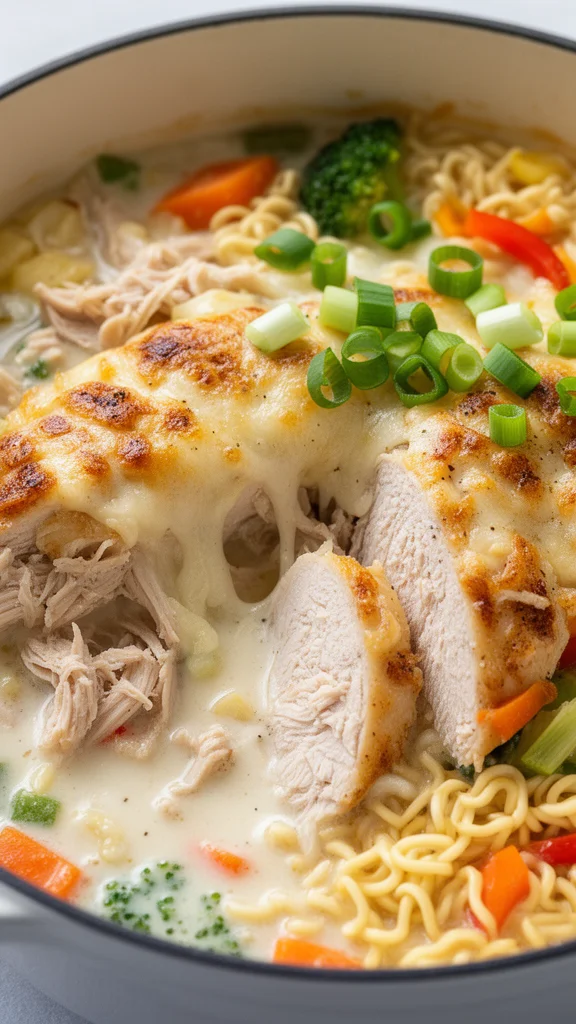 Creamy Garlic Chicken Ramen