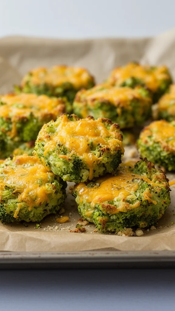 Crispy Broccoli Cheese Rounds
