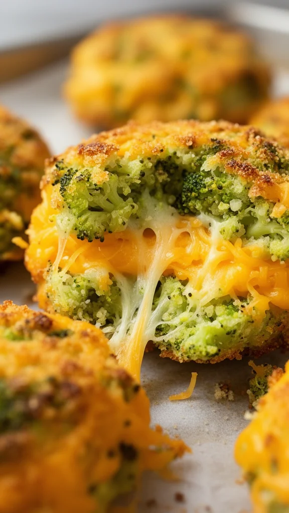 Crispy Broccoli Cheese Rounds