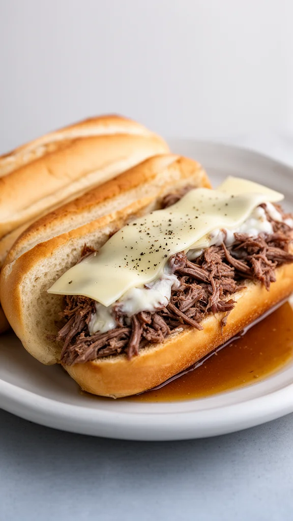 Crockpot French Dip Sandwiches