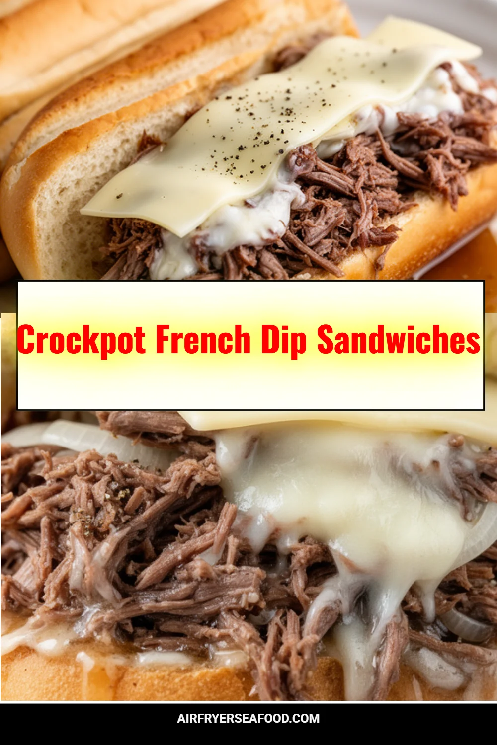 Crockpot French Dip Sandwiches