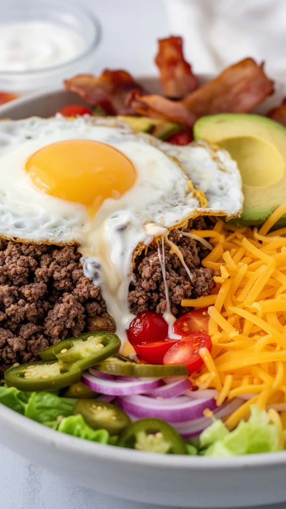 High-Protein Cheeseburger Bowls Recipe – Low-Carb Meal Prep with Ground Beef & Burger Sauce