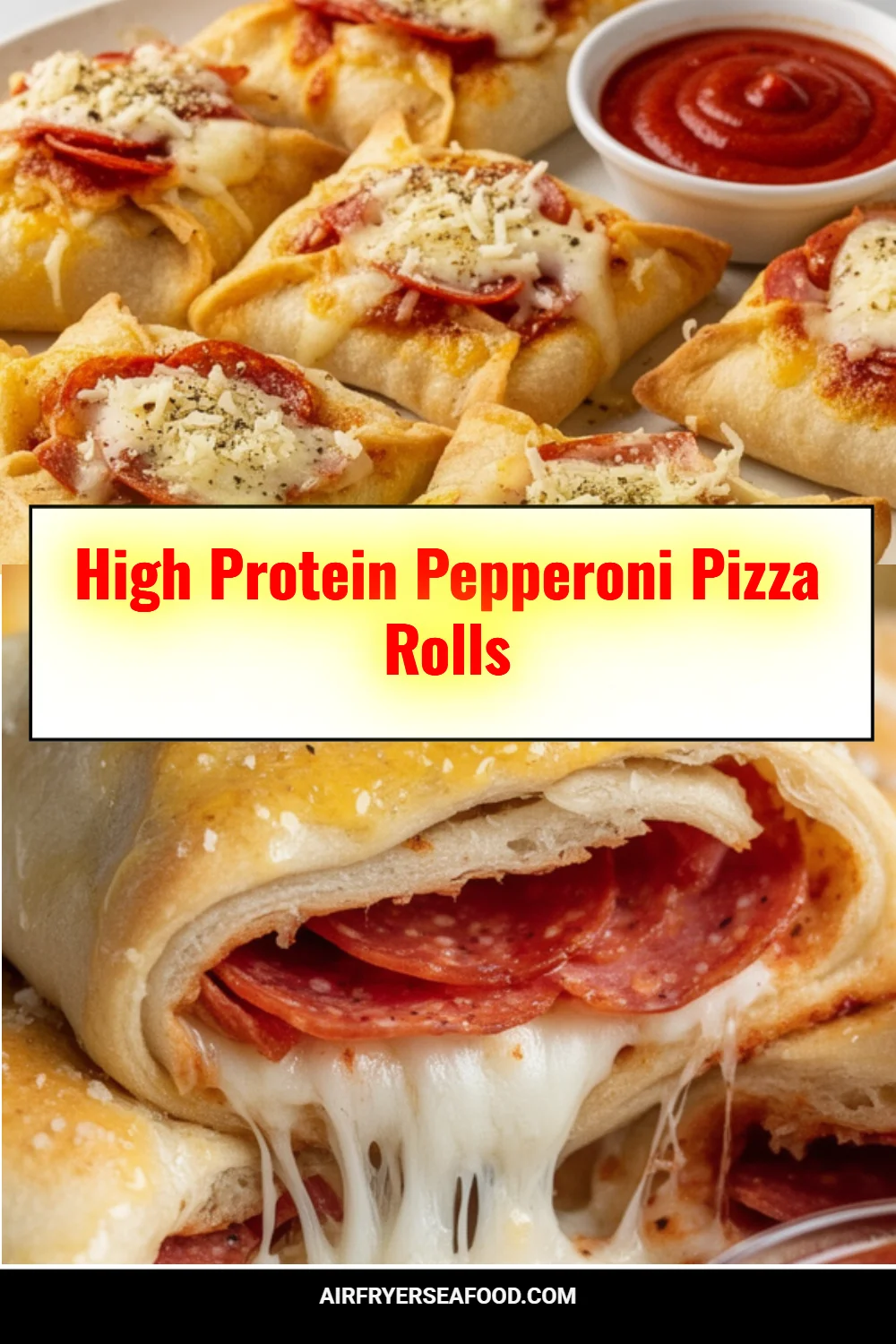 High Protein Pepperoni Pizza Rolls