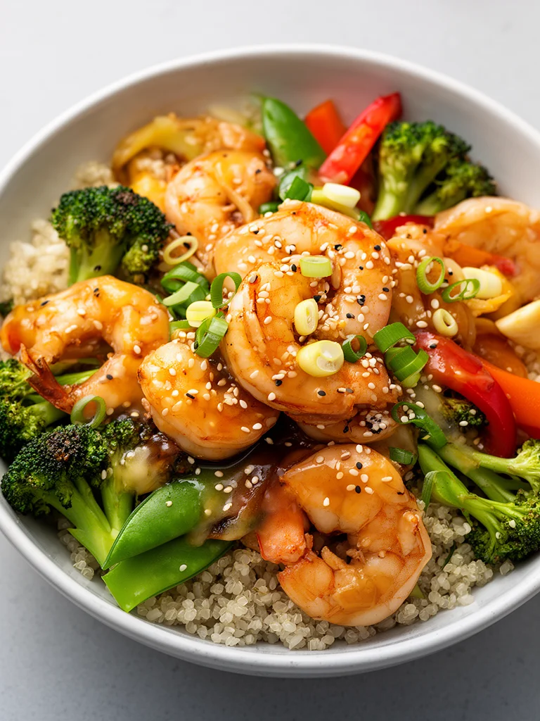 Honey Garlic Shrimp Bowls