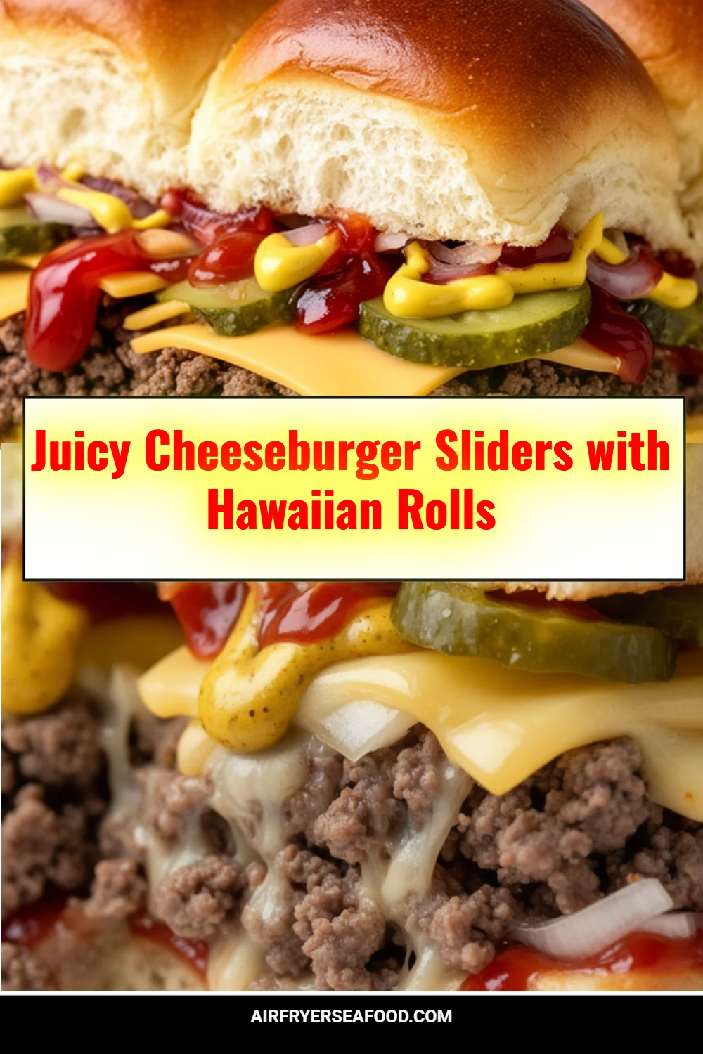 Juicy Cheeseburger Sliders with Hawaiian Rolls