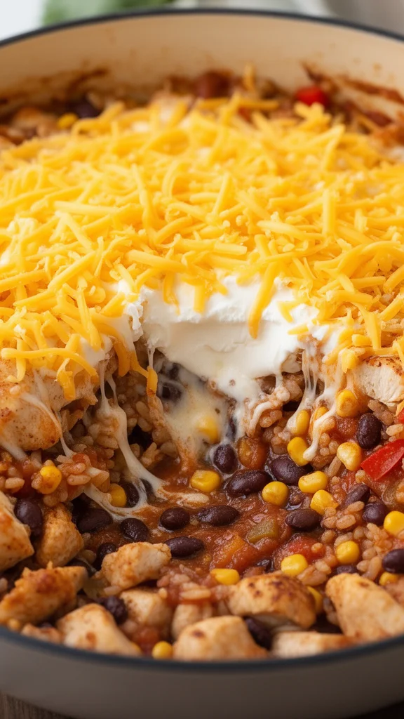 One-Pot Cheesy Southwest Chicken & Rice: Creamy Bliss!