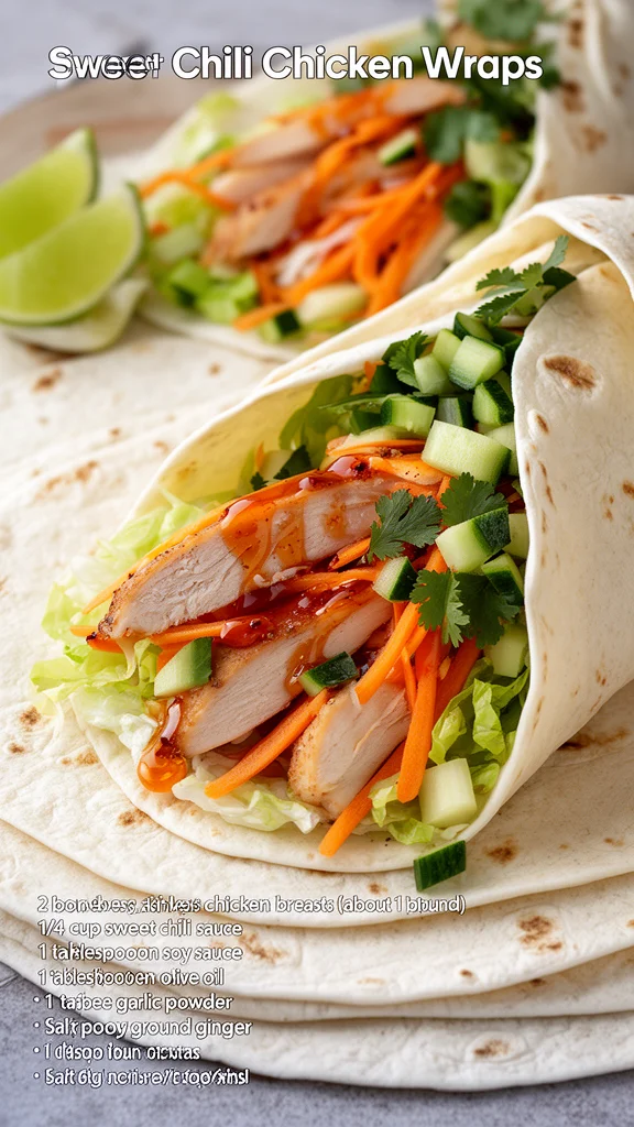 Sweet Chili Chicken Wraps